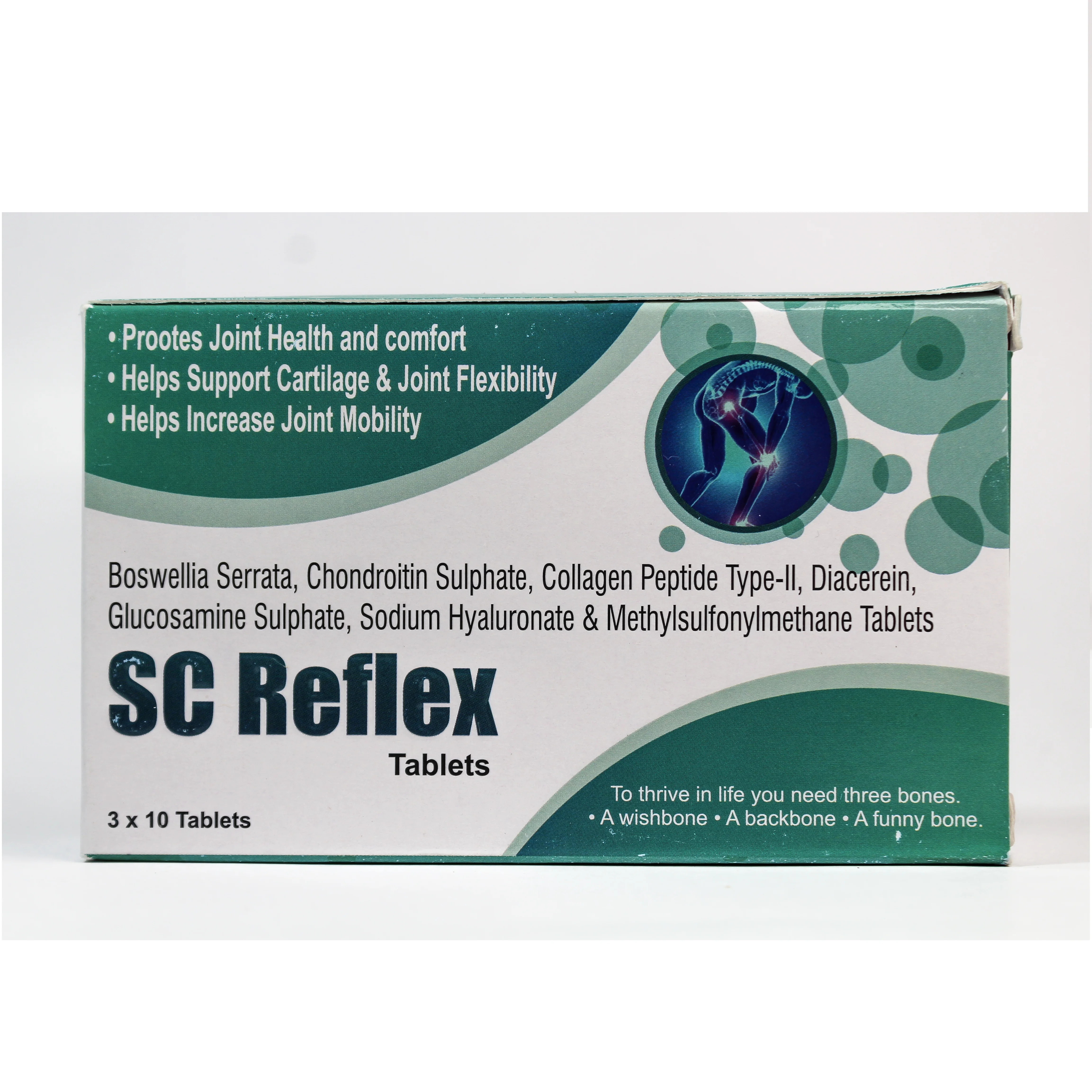 Premium Quality with Private Labeling Boswellia Serrata Chondroitin Sulphate Collagen Peptide Diacerein Glucosamine Tablet