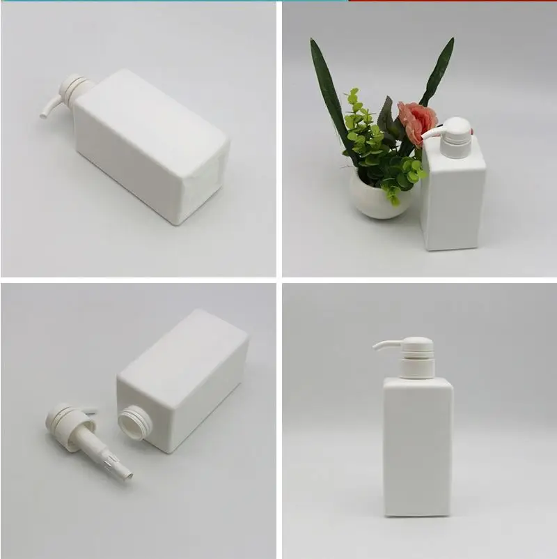Белая Косметическая бутылка хорошего качества 500 мл пластиковая для шампуня средства мытья тела крем герметичный пресс душа с насосным распылителем