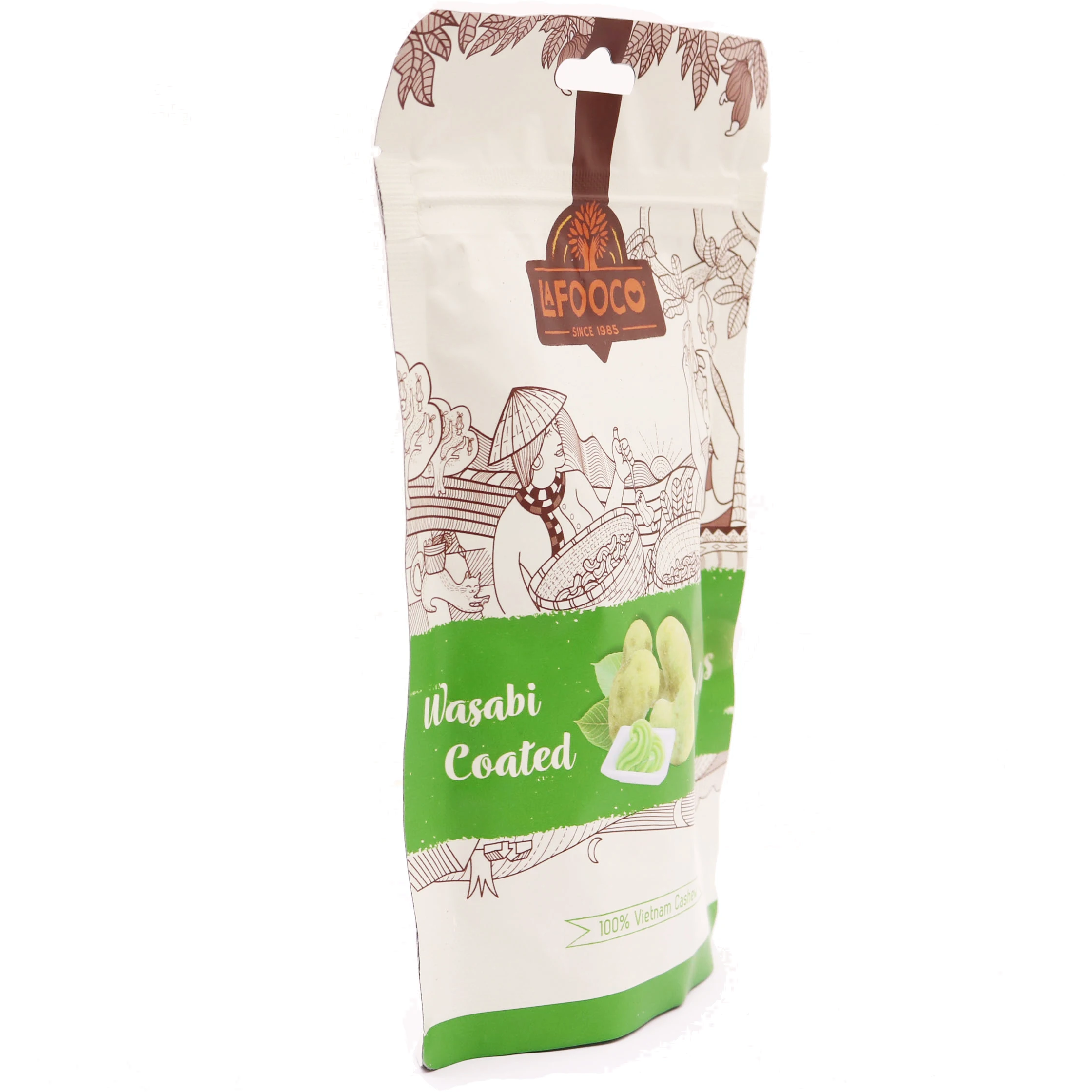 Орехи кешью с покрытием васаби 100 г пакет 100% происхождение Вьетнам натуральное Вкусное питание