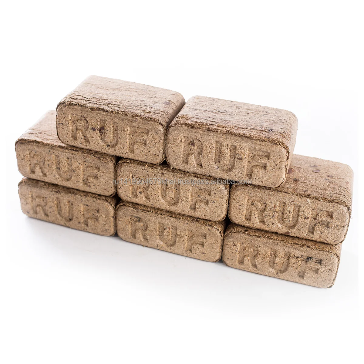 High quality birch sawdust fuel briquettes