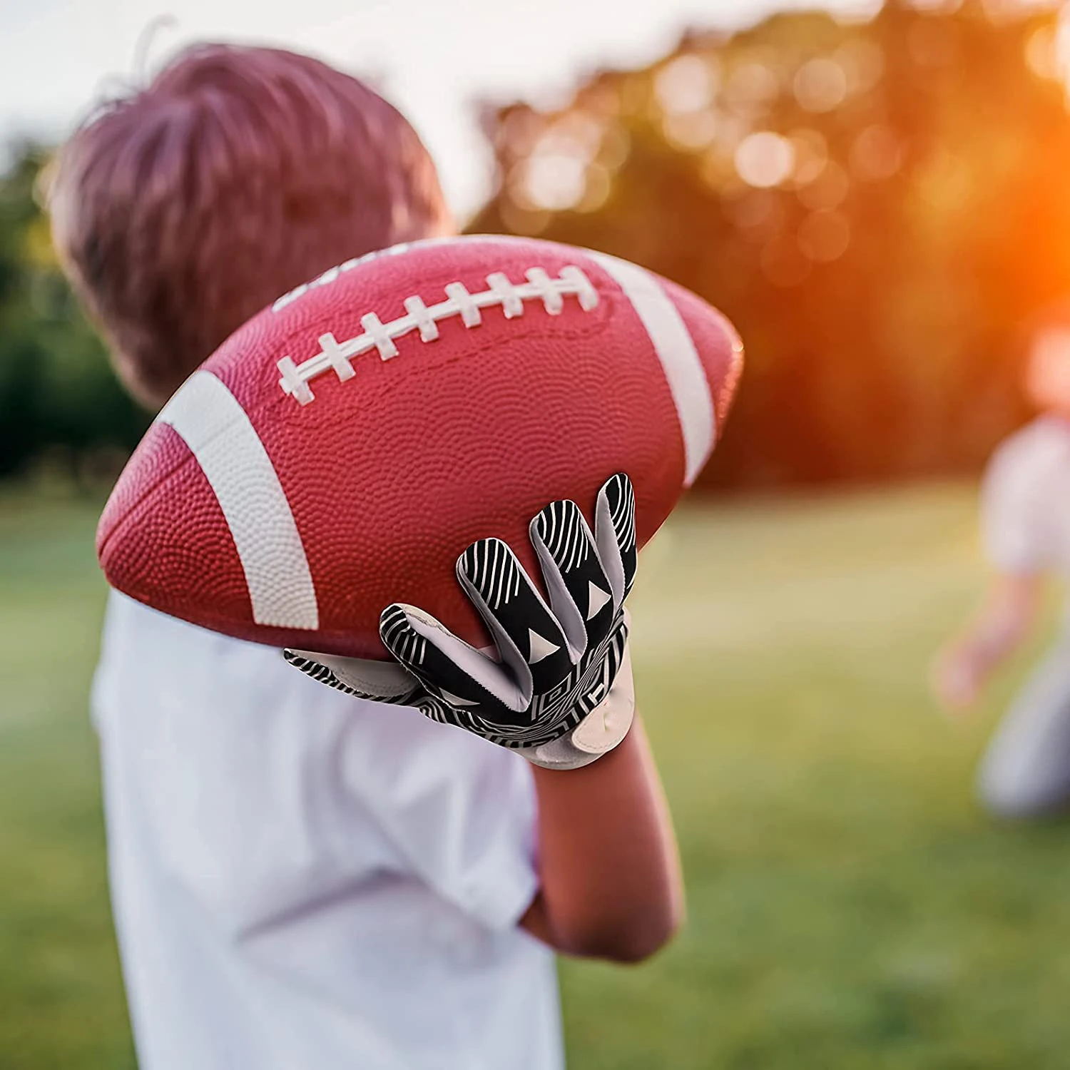 New Custom OEM Logo  American Football Gloves High sticky palm American sublimated back football gloves