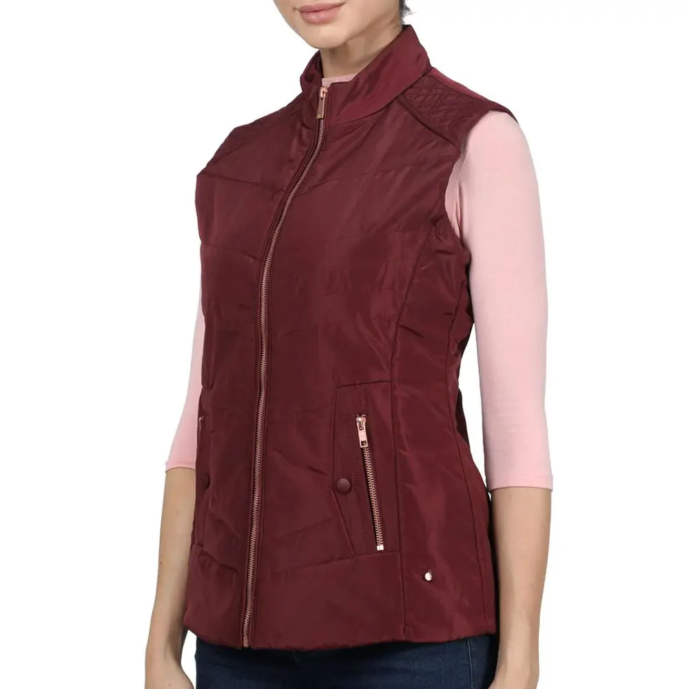  2021 высокое качество простой женский жилет на заказ оптовая продажа зимний молнии непрерывный стиль