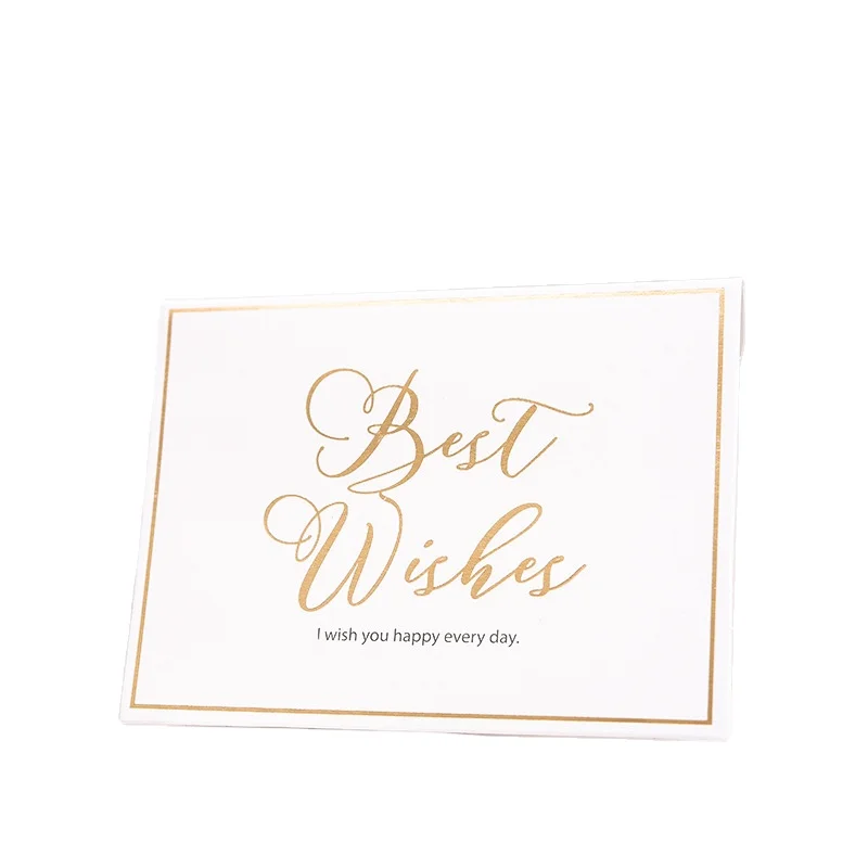 Bulk Embossing Golden Foil High Quality  Handmade Wedding Holidays Greeting Cards