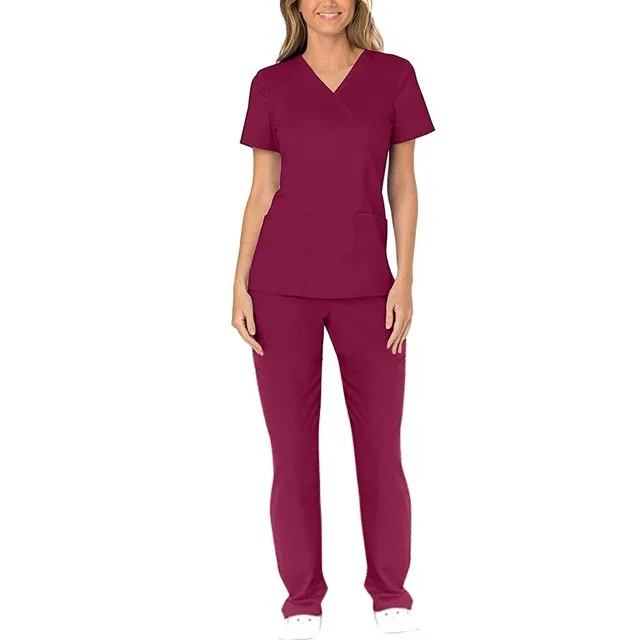 2022 High Class Nursing Scrubs Uniform Suit Custom Medical Staff Scrub Uniform Sets Hospital Medical Kits For Nurse OEM Service