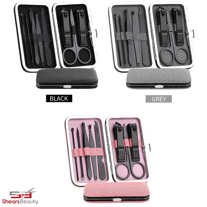 Nail Clippers Set Black Stainless 12 in 1 For Men And Women Manicure Pedicure Kit Luxury Nail File Sharp Nail