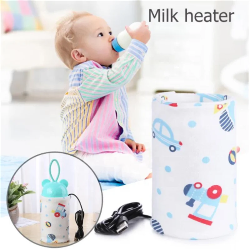 Custom New Design Water Bottle Heater Portable Large Capacity 4 Colors Usb Travel Car Baby Milk Feeding Bottle Warmer Cover