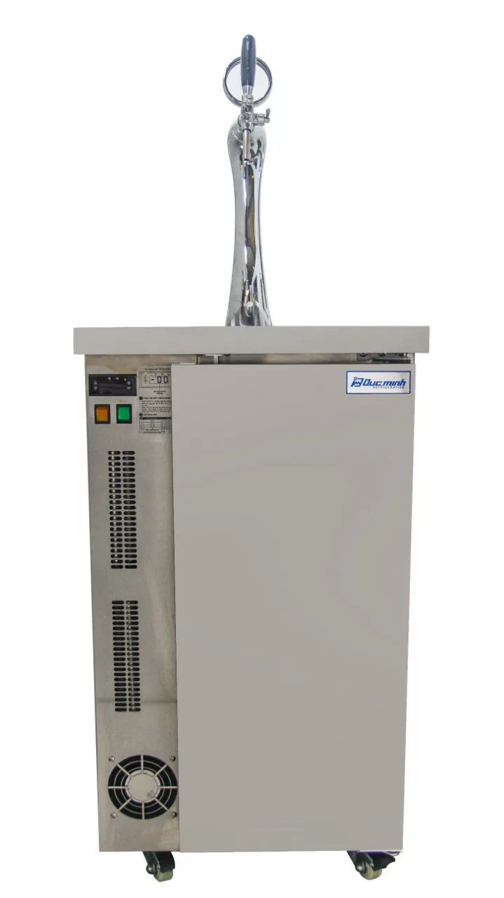 Оптовая продажа вентиляторный охлаждающий кегератор из нержавеющей стали с 2 бочонками для пивного охладителя и диспенсера