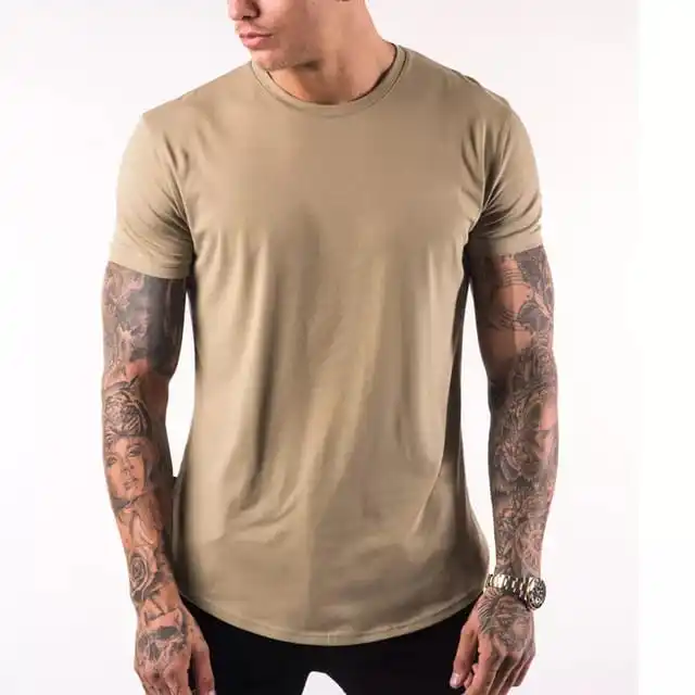 Best Workout t Shirts For Men Cotton Spandex Stretchable High Performance Training Shirts Slim Fit Hot Gym T Shirt