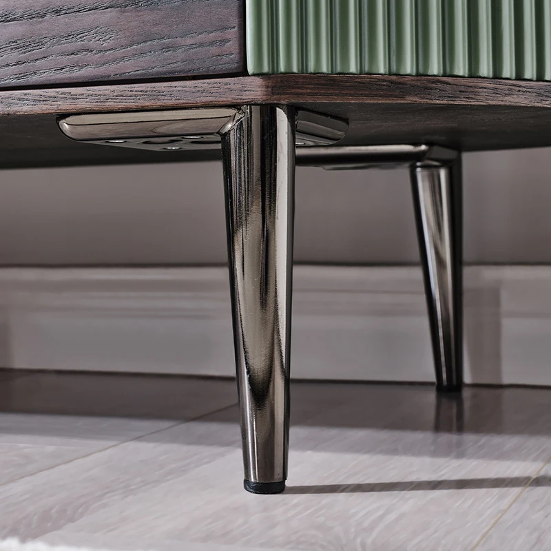 127606 quanu modern tv stand cabinets led sense light tv console table