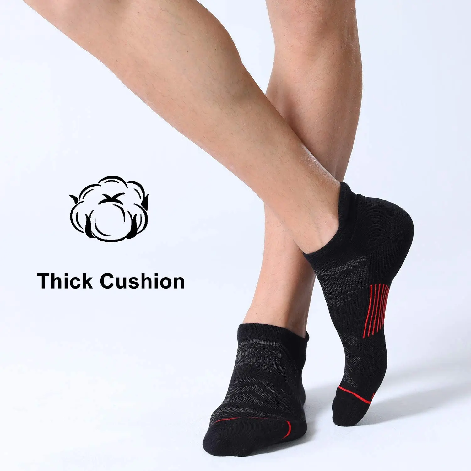 Носки для бега по щиколотку с низким вырезом мягкие спортивные носки