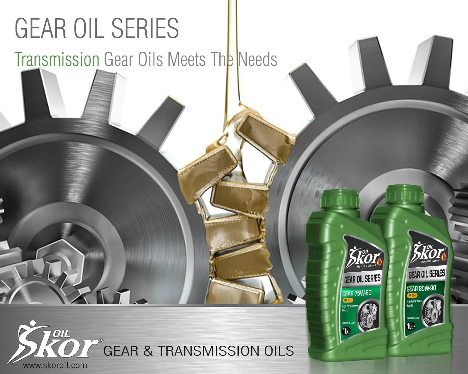 SkorOil Gear 90 API GL/1 Gear Transmission Oil Gear Oil Series 3 Liter Motor Industrial Oil