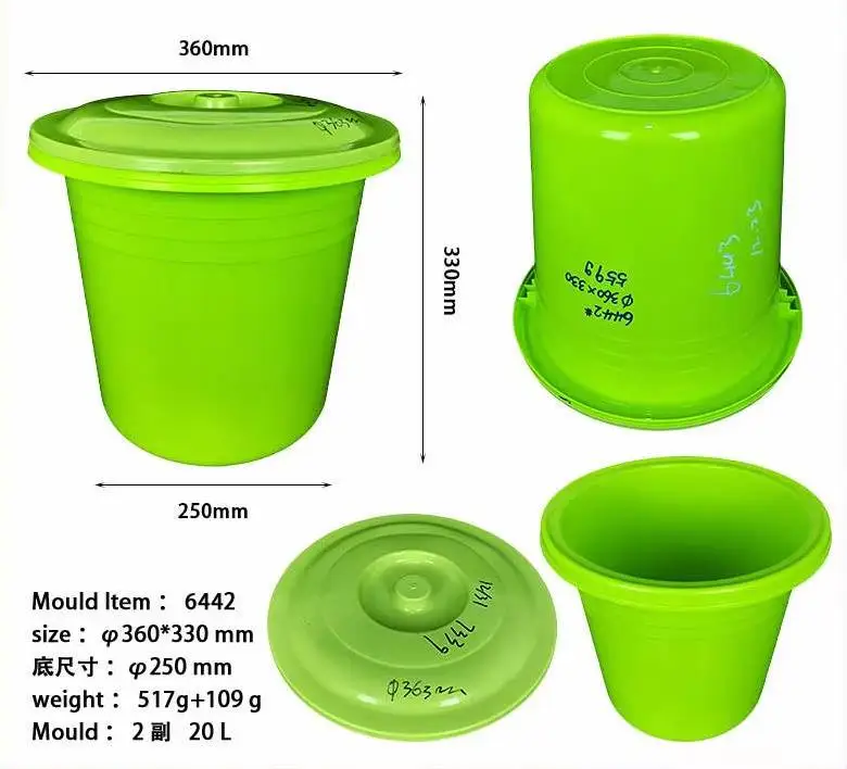 2022 Wholesale Second Hand plastic Injection Pail Mould Used Water Bucket Mold