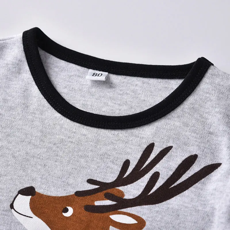 Wholesale Winter Girls Boys Christmas Pajamas Sets Toddler Baby Cotton Outfit Clothing Kids Pyjamas Set Children Clothing