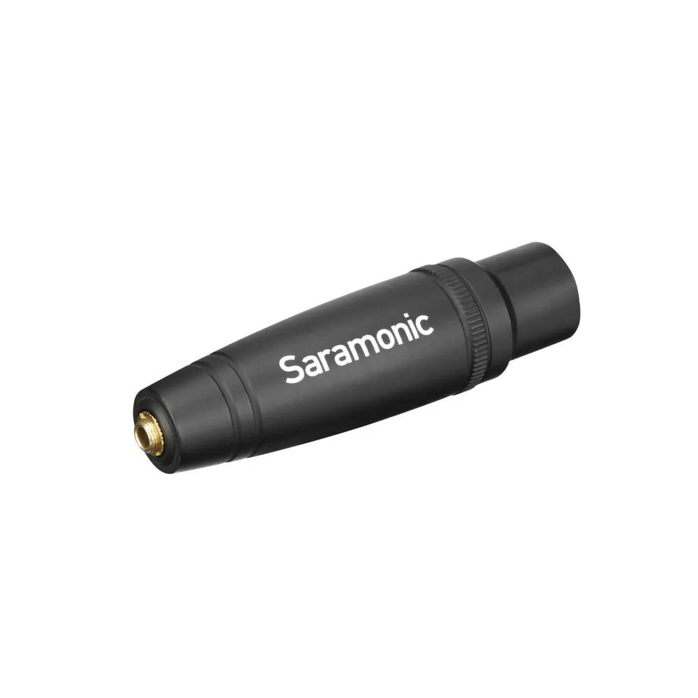 Saramonic C-XLR+ 3.5mm TRS Female to XLR Male Output Adapter w/ Phantom to Plug-In Power Converter for 3.5mm Mics to XLR Output