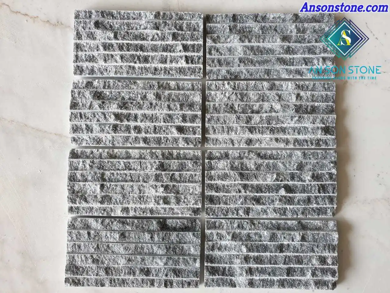 HOT PROMOTION BLACK LINE CHISELED 10*20*1.5CM- NATURAL QUART FROM VIETNAM -MANUFACTURER-QUARRIES OWNER