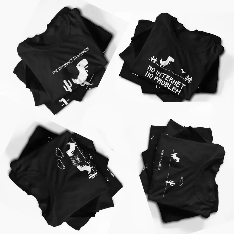 
Customised Internet Is Broken T Shirt Nerd Humor Tshirts 100% Cotton Black White Funny Geek Casual Tops Tee Homme EU Size 