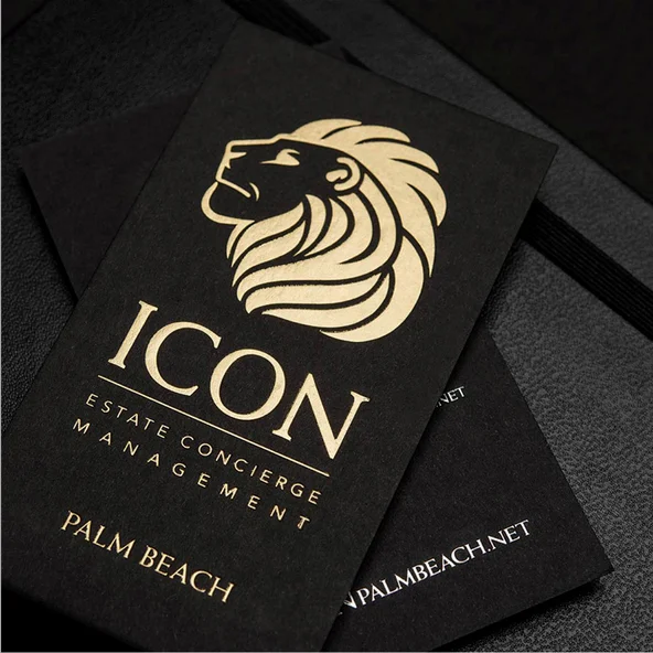 Customized black business card printing