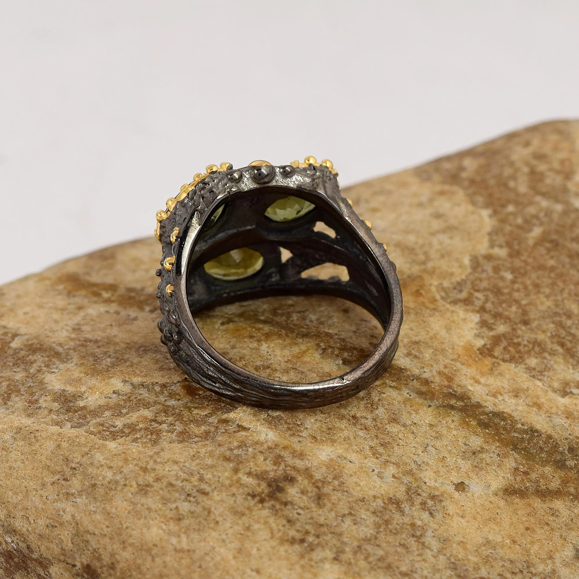 Moldavite Ring 925 Sterling Oval Faceted Gemstone Christmas Ring Gold Pure Silver Rings Women Natural Fine Jewelry For Women