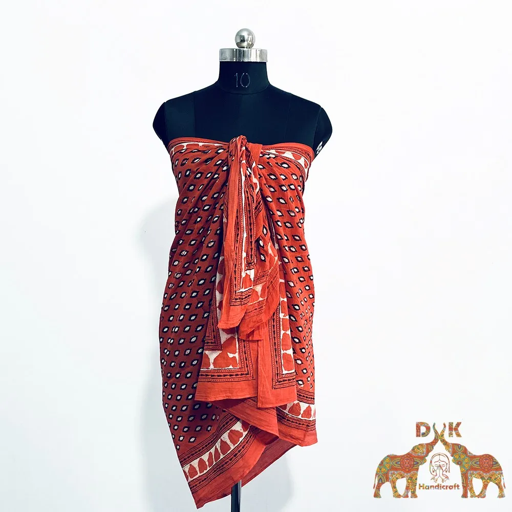 Pareo Manufacturer women summer beach dress soft sarong swimsuit customized cotton wrap up