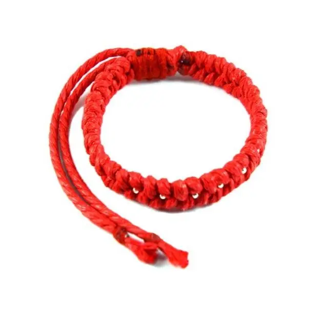 Bracelet with Sterling Silver Beads on Hand-twisted Cotton Cords