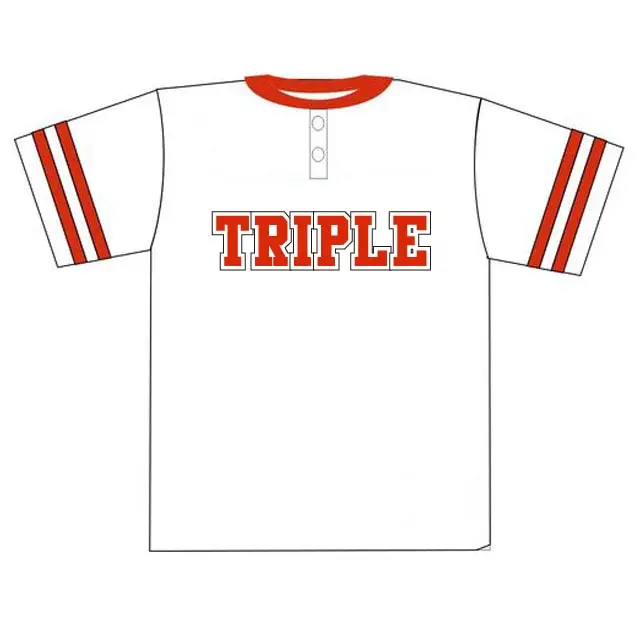 Two button  wholesale custom baseball jersey