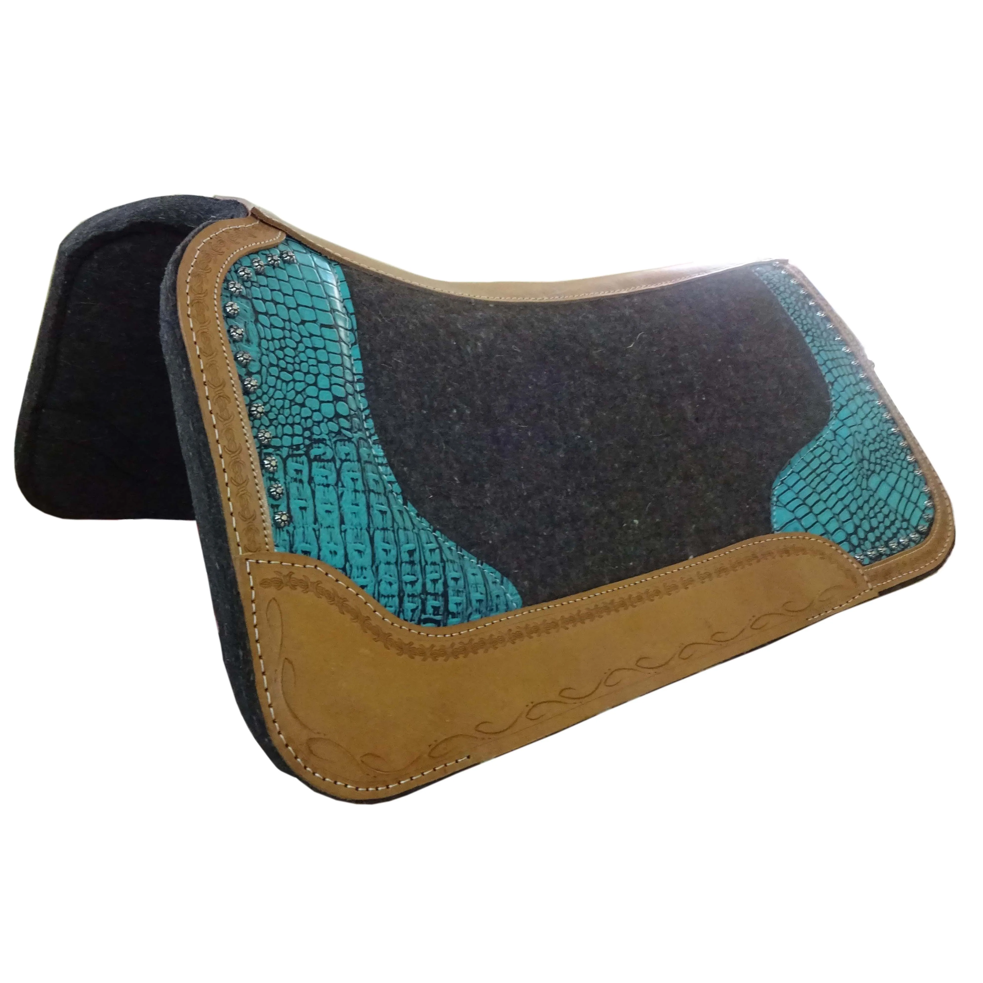 wool felt pad High Quality Western Wool Felt Saddle Pad For Horse Riding Custom Contoured pad at wholesale Price