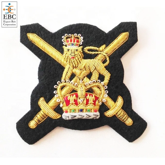 OEM High Quality Custom 3D Embroidery Bullion Patch Ranks White Anchor Blazer Badges Uniforms Hats Shoulders Collar Patch Shoes