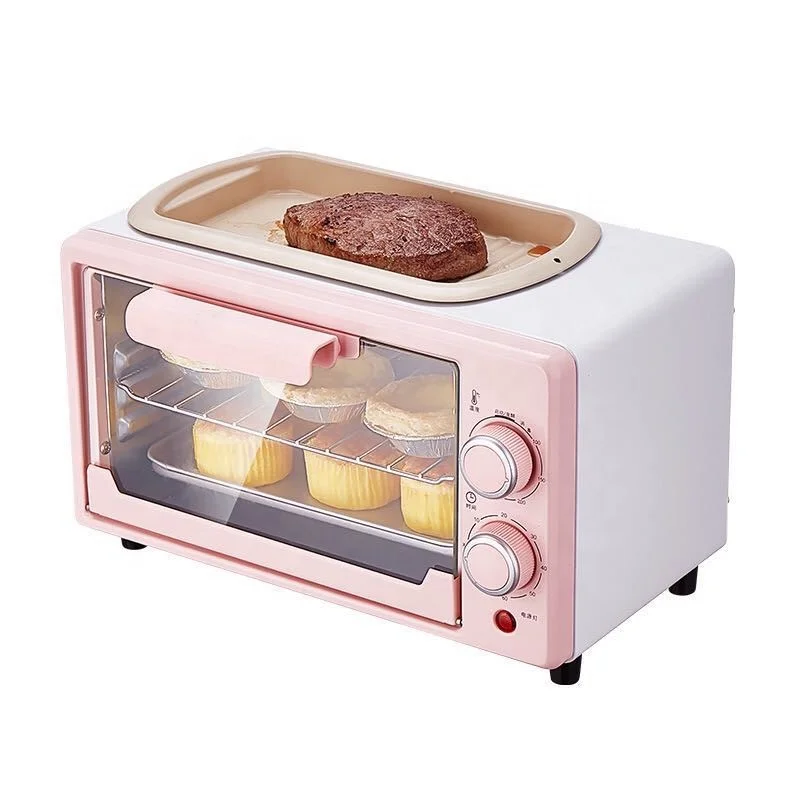 12L Household Electric oven multifunctional baking machine mini cake machine automatic oven with frying pan