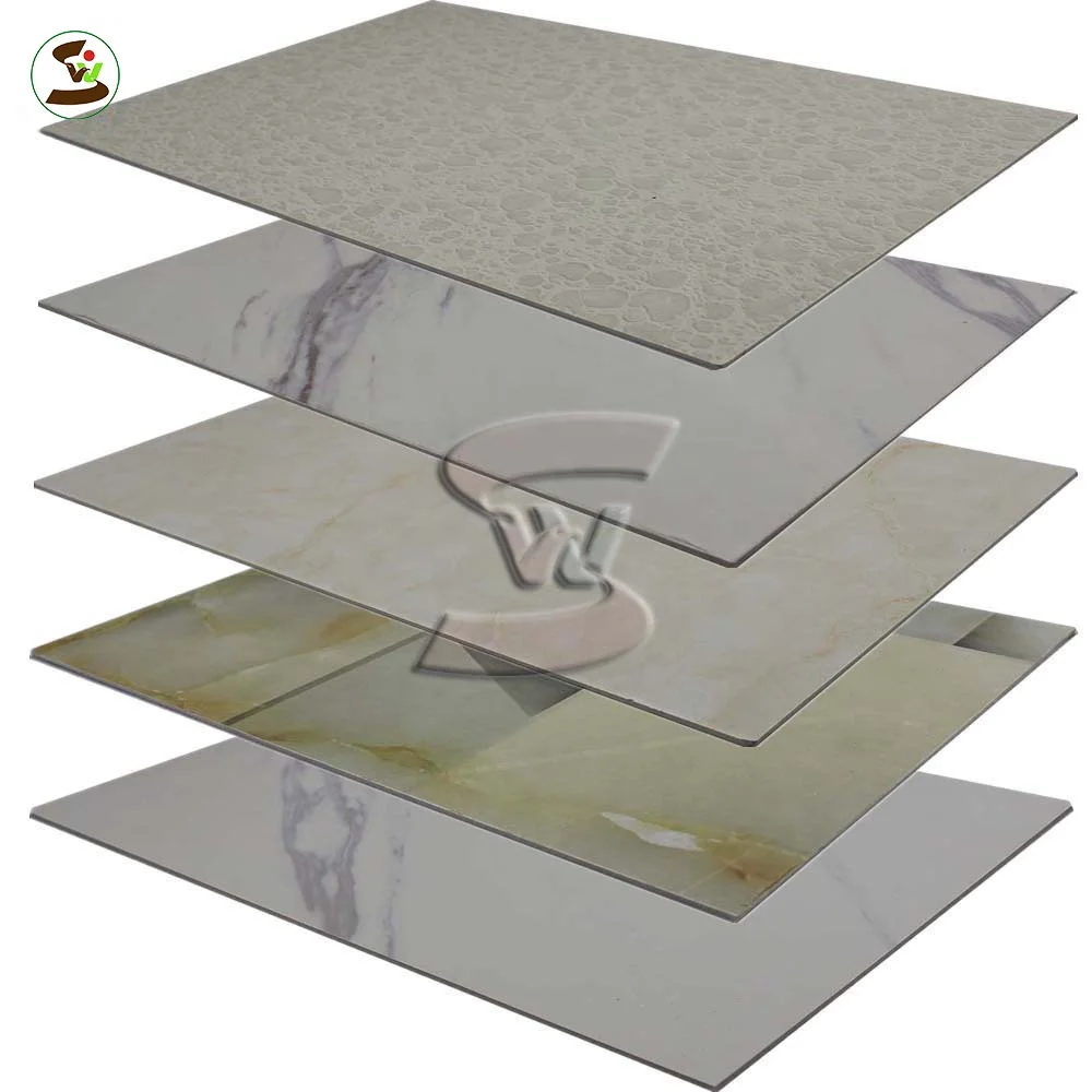 new design waterproof uv coating pvc polymarble sheet price