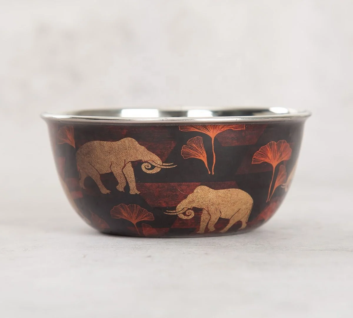 king  stainless steel printed colored bowls steel diner bowls flowers printed dinner bowls steel high quality new