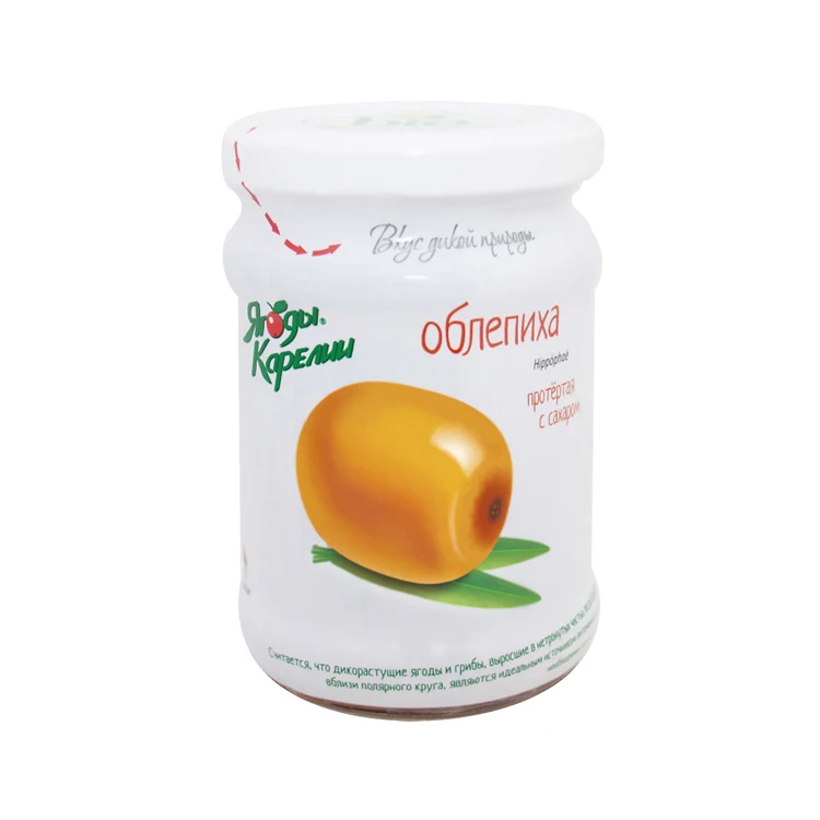 Best quality 100% organic sea buckthorn jam in glass jars, fruit jams for sale