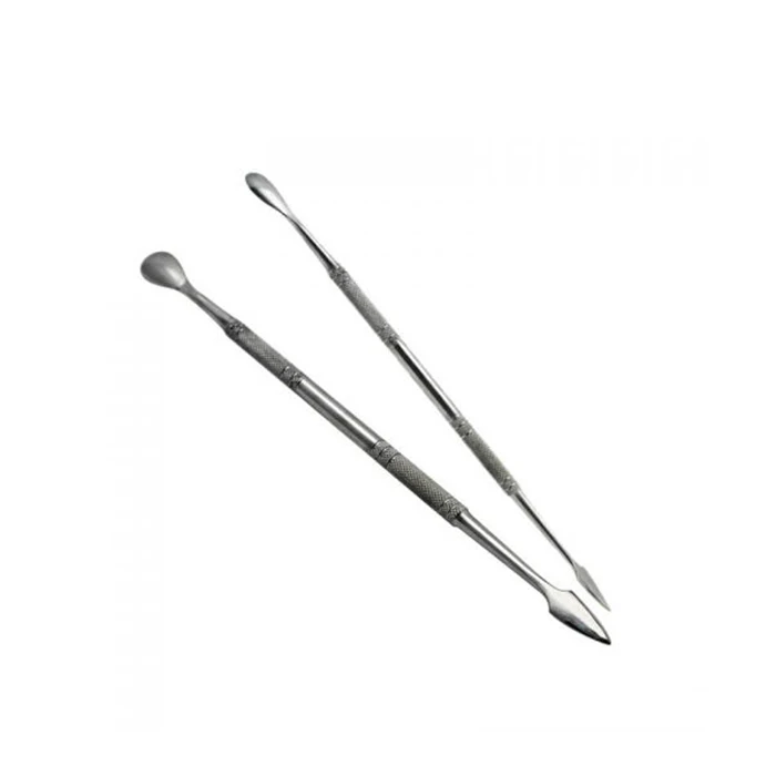 Stainless Steel Cosmetic Spatula Double Ended Carving Spoon Spatulas Set Serrated Spatula Professional Instruments