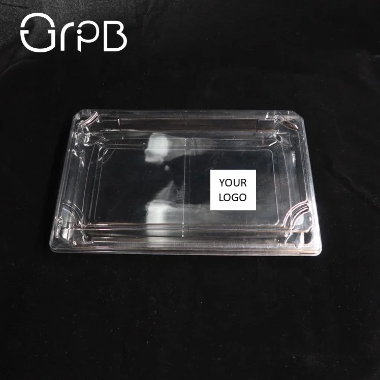 
custom dinner thermo plate sushi tray black 