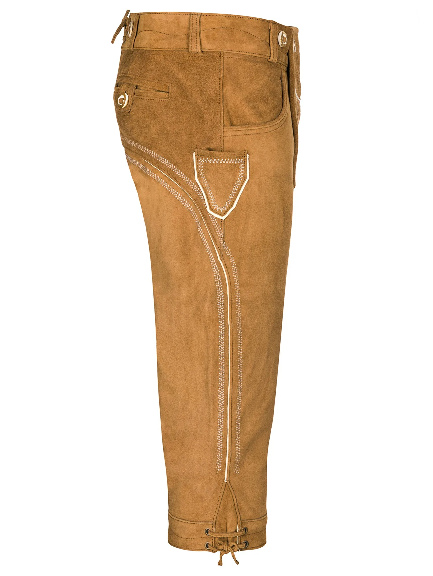 Authentic Lederhosen Bavarian Mens Attire Brown Lederhosen Goat Leather Men Embroidered Custom Made Designs Leather Shorts