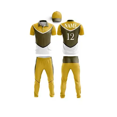 Latest Design 100% Polyester Cricket Jersey and Pant Cheap Price Cricket Uniform made in Pakistan