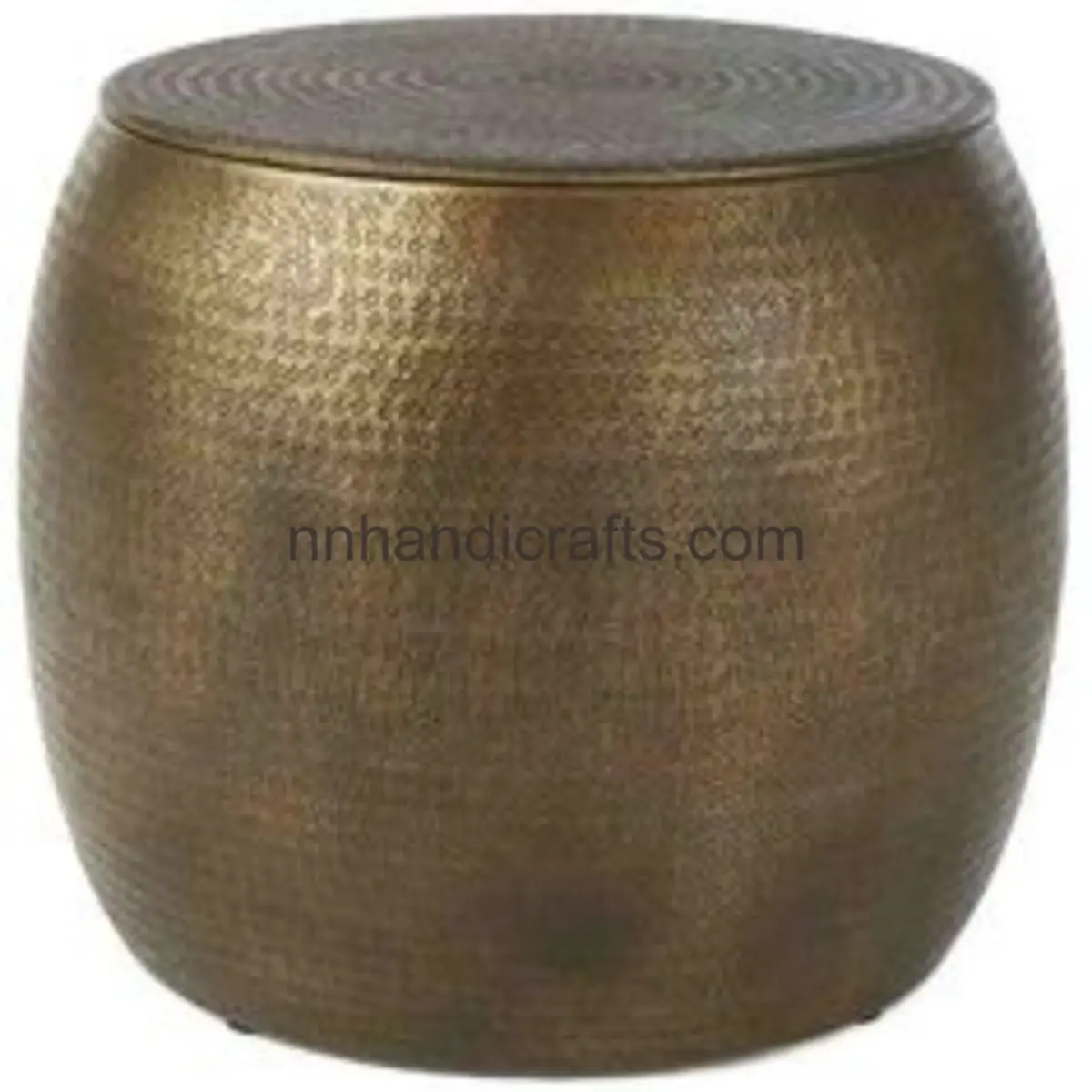 French Iron Steel Metal Golden Brass Antique Round Doom Hammered Bar Fixed Metal Stool Barstool For Kitchen Home Bar Basement