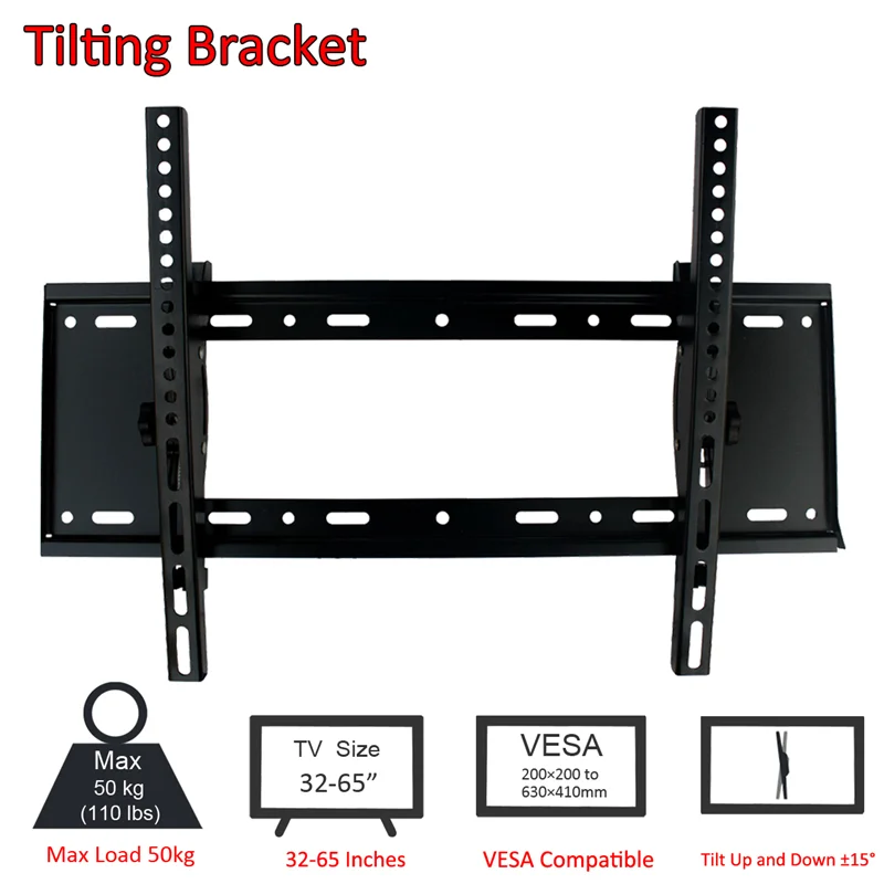 wholesale LCD Stand Tilting TV Wall Mount Bracket For 32-70 Inch
