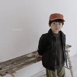 DE MARVI Toddler Kids Denim Jackets Boys Girls Casual Jacket Autumn Spring Clothes MADE IN KOREA