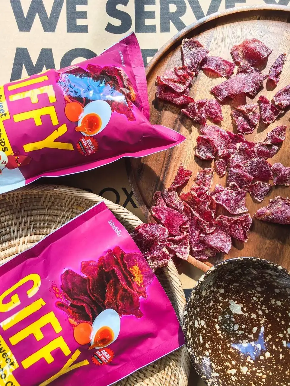 GIFFY фиолетовый сладкий картофель чипсы соленые яйца ароматизатор Тайский продукт Сделано в Таиланде лучшее качество для экспорта оптовая продажа закусок