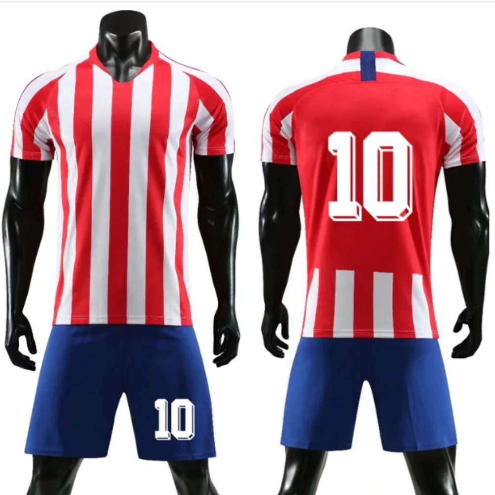 2020 Messi #10 Barcelona Away Jersey & Shorts for Kids Customized Breathable Soccer Uniforms Football Jerseys Set Team Sports