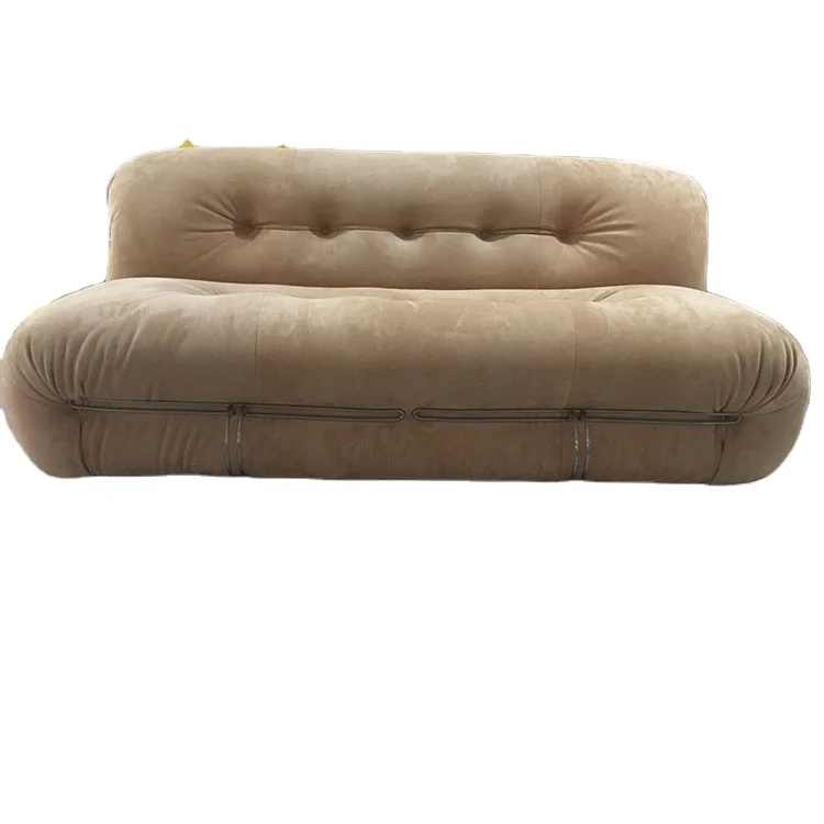 Modern net red living room double steel tooth fabric sofa