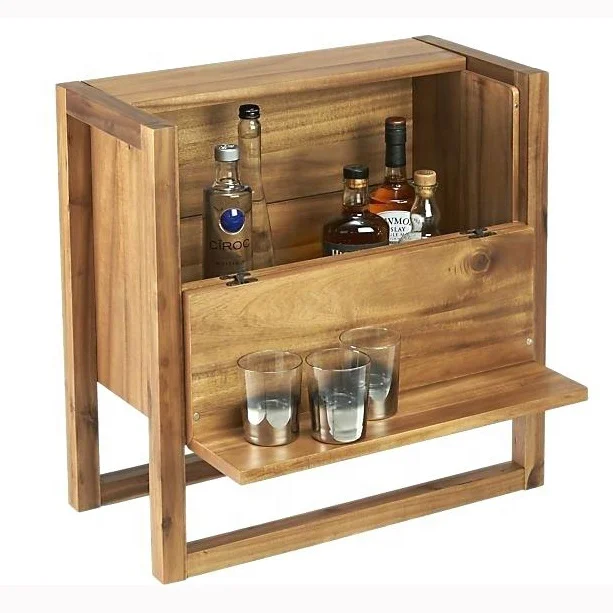 Hot Selling OEM Design Vietnam Furniture Solid Wood Mini Bar