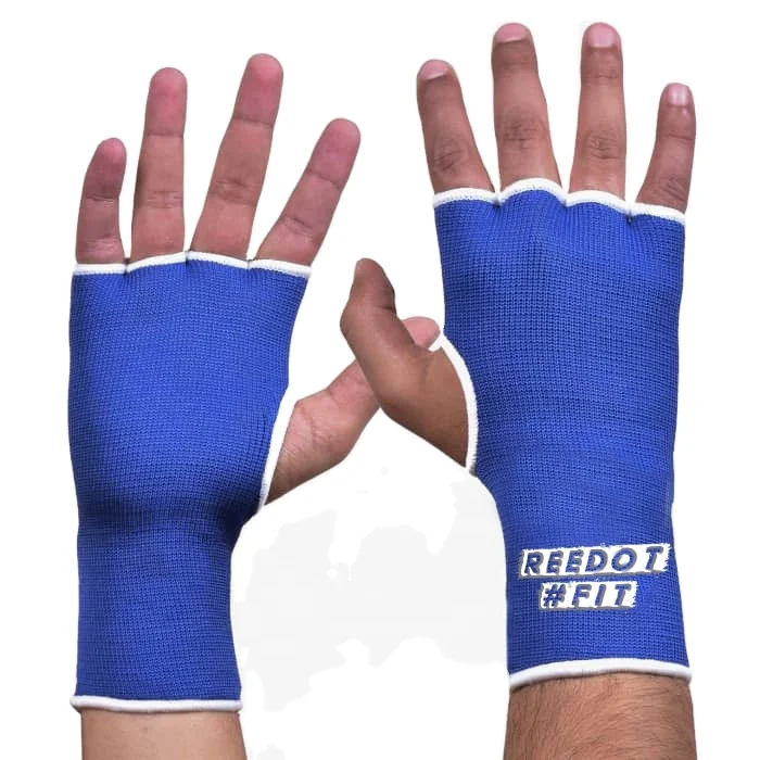 Boxing Hand Wraps Inner Gloves Men Women, Half Finger Elasticated Bandages, Under Mitts Fist Protection, Muay Thai, Kickboxing,
