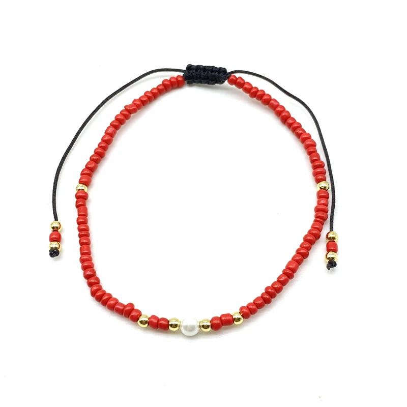 Boho Style Tiny Glass Beads Braided Bead Bracelet
