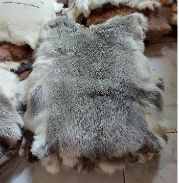Rabbit Fur Pelt Natural Colors