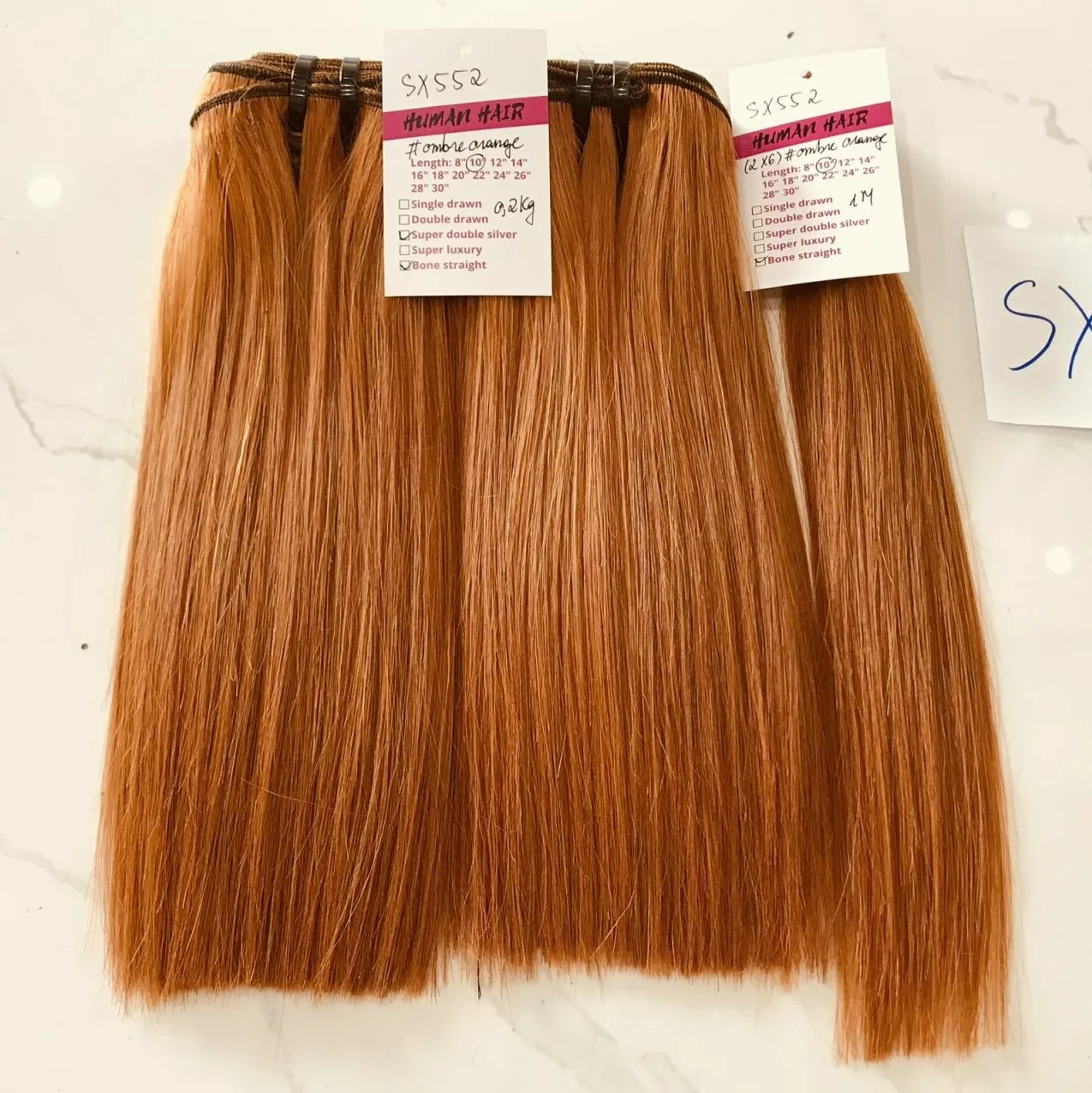 Подарки Unihair! Волосы оранжевого цвета с прямой текстурой 100% натуральные человеческие волосы вьетнамский поставщик лучшее качество