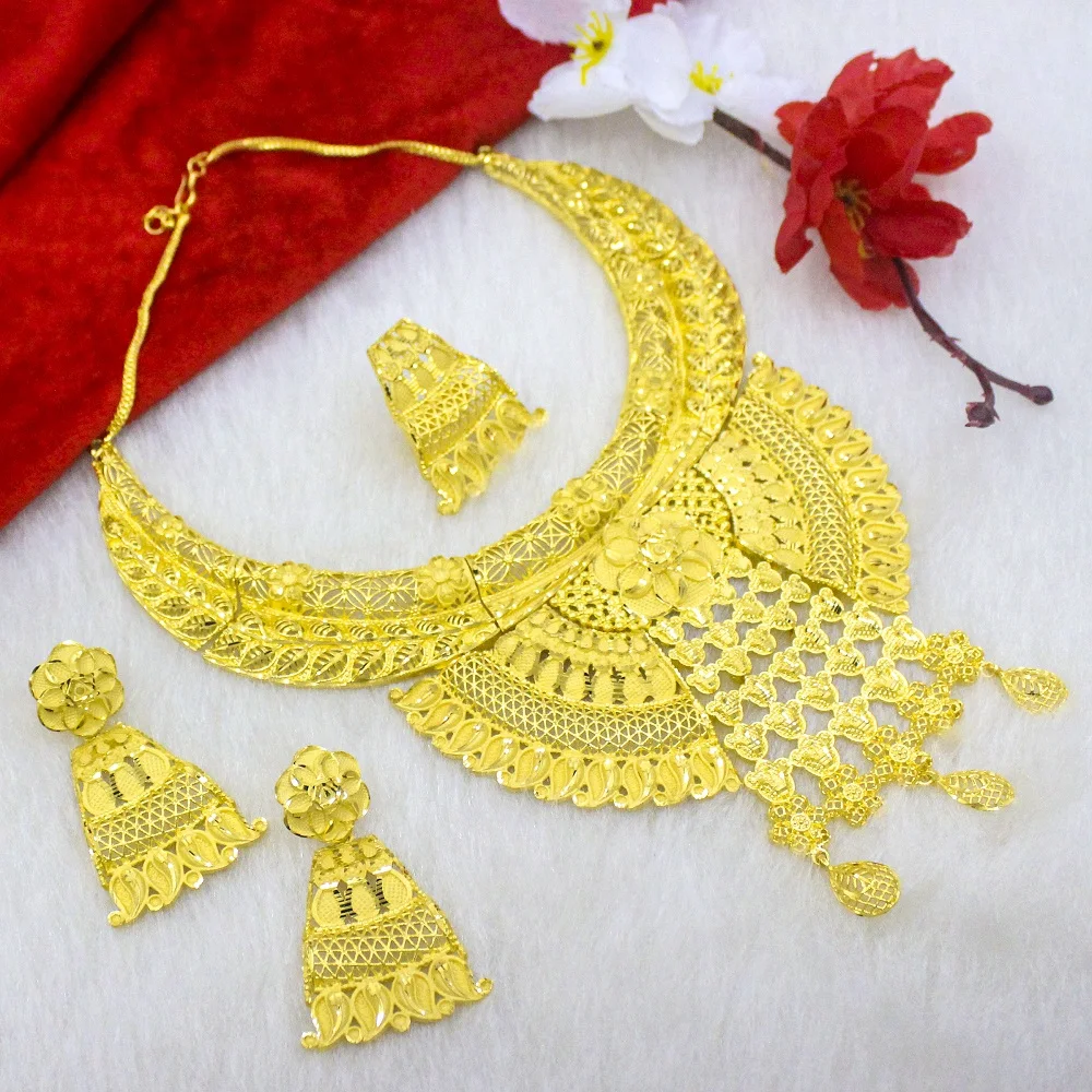 Brass Necklace in 1 gm Gold Platted by Alex Jewellery .