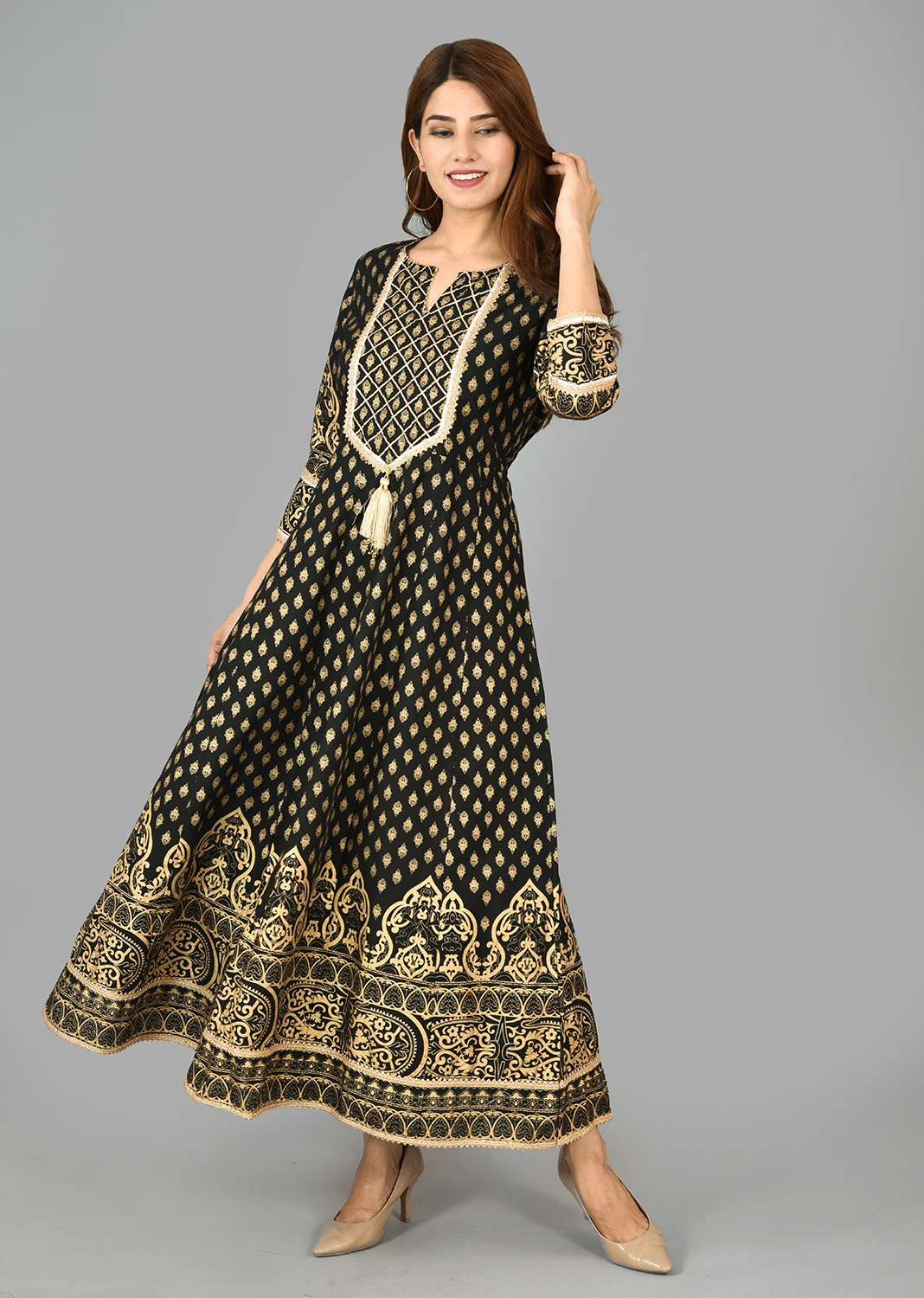 Beautiful Anarkali Dress For Women Rayon kurtis Indian Anarkali Office Wear Dress