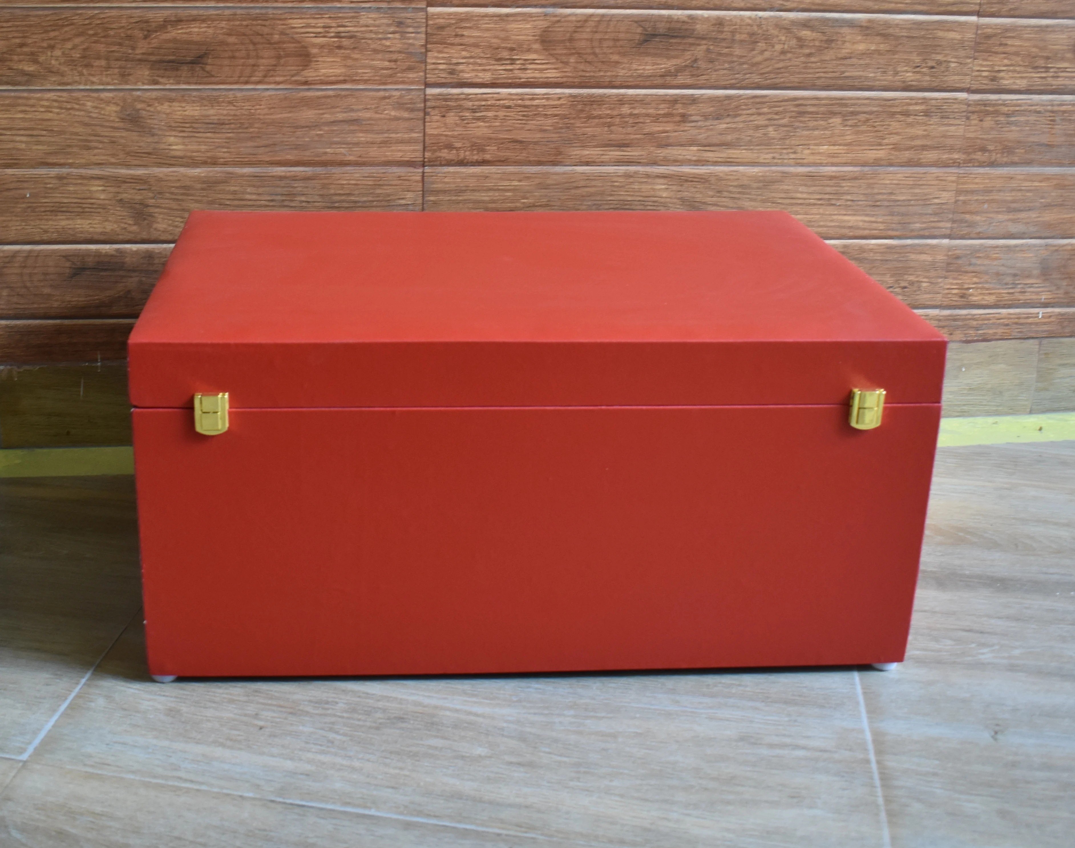 Large MDF Leather Trunk Box Gift Packing Box