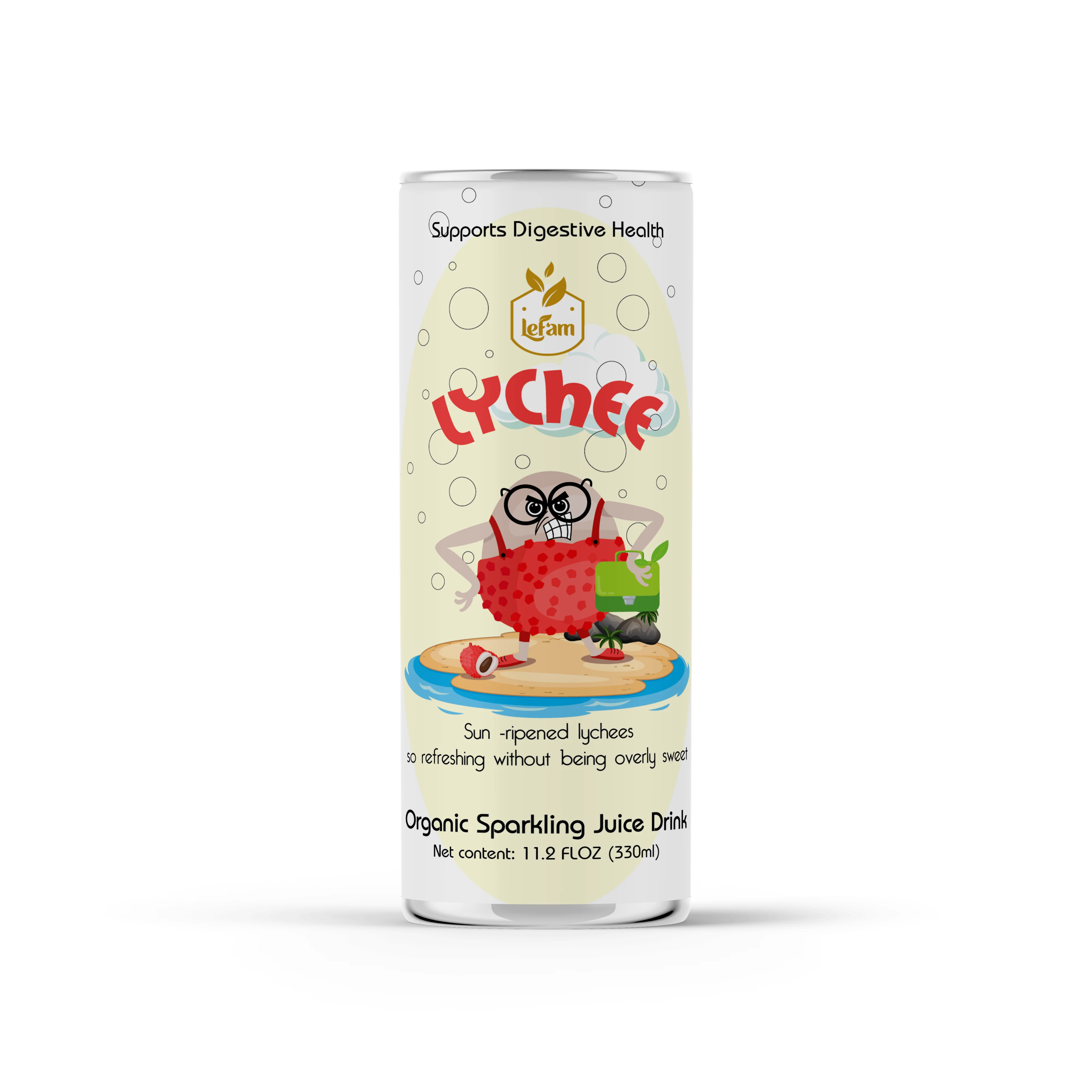 330ml Healthy Fresh Lychee Flavor Carbonated Drinks New Flavor Fast Shipping Certificated Vietnam LEFAM 0084 96 345 2745 24